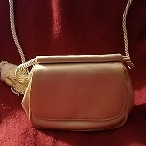Saks Fifth Avenue Suede/Satin shoulder bag